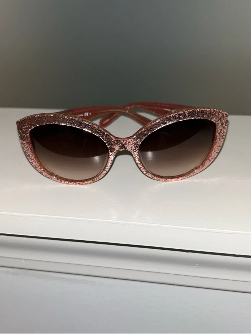 Kate Spade Women’s Glitter Cat-Eye Sunglasses - Rose Gold